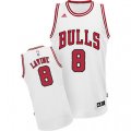 Adidas Chicago Bulls #8 Zach LaVine Swingman White Home NBA Jersey