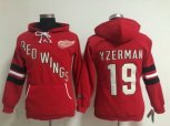 Detroit Red Wings #19 Steve Yzerman Red pullover Hooded