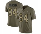 Tennessee Titans #94 Austin Johnson Limited Olive Camo 2017 Salute to Service Football Jersey