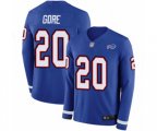 Buffalo Bills #20 Frank Gore Limited Royal Blue Therma Long Sleeve Football Jersey