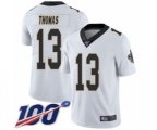 New Orleans Saints #13 Michael Thomas White Vapor Untouchable Limited Player 100th Season Football Jersey