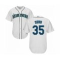 Seattle Mariners #35 Justin Dunn Authentic White Home Cool Base Baseball Player Jersey