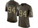 Kansas City Chiefs #94 Jarvis Jenkins Limited Green Salute to Service NFL Jersey