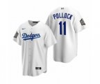 Los Angeles Dodgers A.J. Pollock White 2020 World Series Replica Jersey