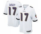 Baltimore Ravens #17 Jordan Lasley Game White Football Jersey