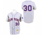 1969 New York Mets #30 Nolan Ryan Authentic Grey Throwback Baseball Jersey