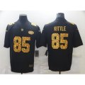 San Francisco 49ers #85 George Kittle Black Nike Leopard Print Limited Jersey