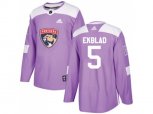 Florida Panthers #5 Aaron Ekblad Purple Authentic Fights Cancer Stitched NHL Jersey