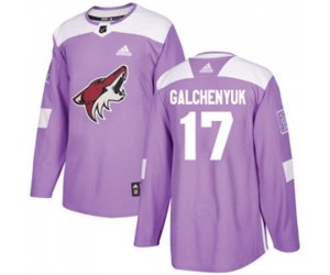 Arizona Coyotes #17 Alex Galchenyuk Authentic Purple Fights Cancer Practice Hockey Jersey