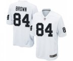 Oakland Raiders #84 Antonio Brown Game White Football Jersey