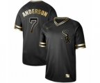 Chicago White Sox #7 Tim Anderson Authentic Black Gold Fashion Baseball Jersey