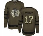 Chicago Blackhawks #17 Dylan Strome Green Salute to Service Stitched Hockey Jersey