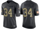 Chicago Bears #34 Walter Payton Stitched Black NFL Salute to Service Limited Jerseys