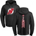 New Jersey Devils #2 John Moore Black Backer Pullover Hoodie