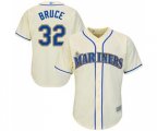 Seattle Mariners #32 Jay Bruce Replica Cream Alternate Cool Base Baseball Jersey