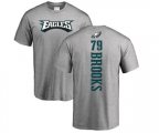 Philadelphia Eagles #79 Brandon Brooks Ash Backer T-Shirt