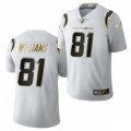 Los Angeles Chargers #81 Mike Williams Nike White Golden Limited Jersey