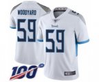 Tennessee Titans #59 Wesley Woodyard White Vapor Untouchable Limited Player 100th Season Football Jersey