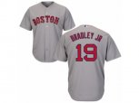 Boston Red Sox #19 Jackie Bradley Jr Replica Grey Road Cool Base MLB Jersey