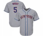 New York Mets #5 David Wright Replica Grey Road Cool Base Baseball Jersey