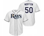 Tampa Bay Rays #50 Charlie Morton Replica White Home Cool Base Baseball Jersey