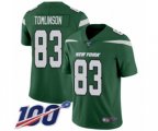 New York Jets #83 Eric Tomlinson Green Team Color Vapor Untouchable Limited Player 100th Season Football Jersey