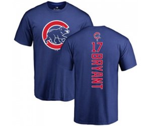 MLB Nike Chicago Cubs #17 Kris Bryant Royal Blue Backer T-Shirt