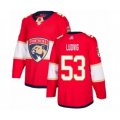 Florida Panthers #53 John Ludvig Authentic Red Home Hockey Jersey