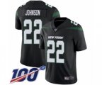 New York Jets #22 Trumaine Johnson Black Alternate Vapor Untouchable Limited Player 100th Season Football Jersey