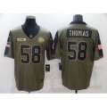 Kansas City Chiefs #58 Derrick Thomas Nike Olive 2021 Salute To Service Limited Player Jersey
