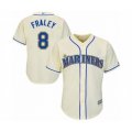 Seattle Mariners #8 Jake Fraley Authentic Cream Alternate Cool Base Baseball Player Jersey