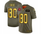 San Francisco 49ers #80 Jerry Rice Limited Olive Gold 2019 Salute to Service Football Jersey