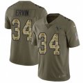Houston Texans #34 Tyler Ervin Limited Olive Camo 2017 Salute to Service NFL Jersey