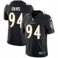 Baltimore Ravens #94 Carl Davis Black Alternate Vapor Untouchable Limited Player NFL Jersey