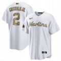 Miami Marlins #2 Jazz Chisholm Jr. White 2022 All-Star Cool Base Stitched Baseball Jersey