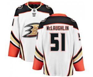 Anaheim Ducks #51 Blake McLaughlin Authentic White Away Fanatics Branded Breakaway Hockey Jersey
