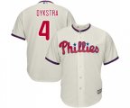 Philadelphia Phillies #4 Lenny Dykstra Replica Cream Alternate Cool Base Baseball Jersey