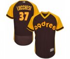 San Diego Padres Joey Lucchesi Brown Alternate Cooperstown Authentic Collection Flex Base Baseball Player Jersey