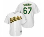 Oakland Athletics Grant Holmes Replica White Home Cool Base Baseball Player Jersey