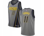 Indiana Pacers #11 Domantas Sabonis Swingman Gray Basketball Jersey - City Edition