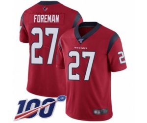 Houston Texans #27 D\'Onta Foreman Red Alternate Vapor Untouchable Limited Player 100th Season Football Jersey