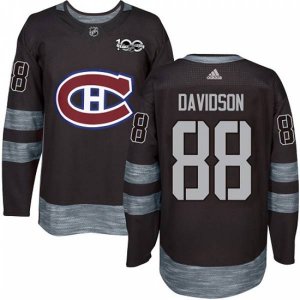 Montreal Canadiens #88 Brandon Davidson Premier Black 1917-2017 100th Anniversary NHL Jersey