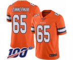 Denver Broncos #65 Gary Zimmerman Limited Orange Rush Vapor Untouchable 100th Season Football Jersey