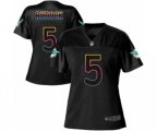 Women Miami Dolphins #5 Jake Rudock Game Black Fashion Football Jersey