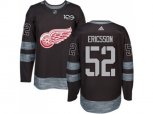 Detroit Red Wings #52 Jonathan Ericsson Black 1917-2017 100th Anniversary Stitched NHL Jersey