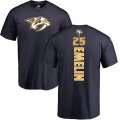 Nashville Predators #25 Alexei Emelin Navy Blue Backer T-Shirt