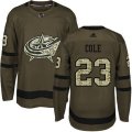 Columbus Blue Jackets #23 Ian Cole Authentic Green Salute to Service NHL Jersey