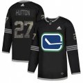 Vancouver Canucks #27 Ben Hutton Black 1 Authentic Classic Stitched NHL Jersey