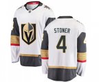 Vegas Golden Knights #4 Clayton Stoner Authentic White Away Fanatics Branded Breakaway NHL Jersey