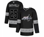 Washington Capitals #25 Devante Smith-Pelly Authentic Black Team Logo Fashion NHL Jersey